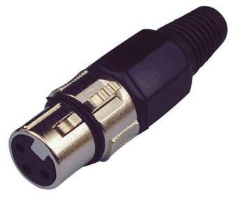 Złącze żeńskie 3-pin, metalowe - XLR-F