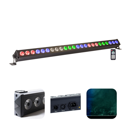 Belka oświetleniowa LED BAR  24x 4W RGBW Ibiza LEDBAR24-RC