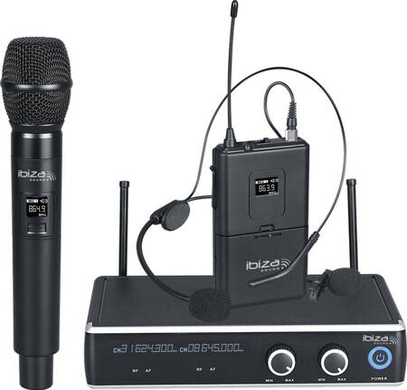 DR20UHF-HB System mikrofonowy UHF z odbiornikiem, mikrofonem i nadajnikiem
