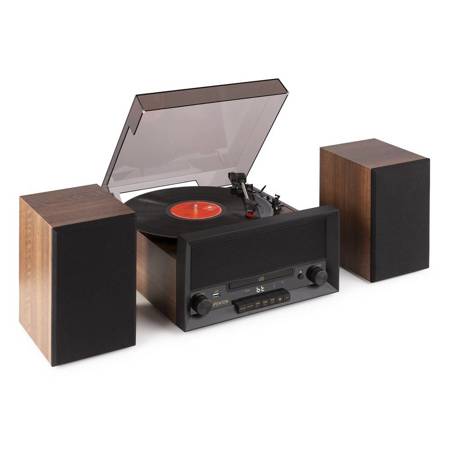 Gramofon RP135WSET Fenton głośniki CD BT USB brązowy+ winyl gratis