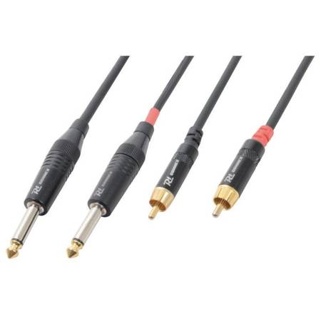 Kabel  2x Jack 6,3 - 2x RCA (m) 3m