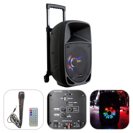 Kolumna mobilna z mikrofonem 300W Party Light&Sound PARTY-8LED