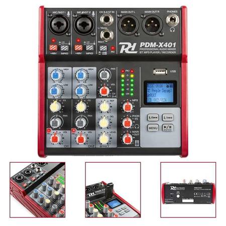 Mikser 4-kanałowy BT MP3 PDM-X401 Power Dynamics