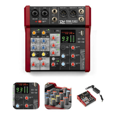 Mikser 4- kanałowy PDM-Y401 Power Dynamics