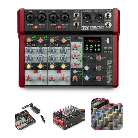 Mikser 6- kanałowy PDM-Y601 Power Dynamics