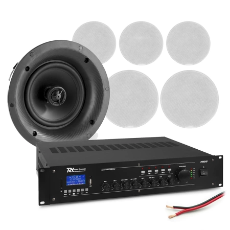 Profesjonalny system głośników sufitowych 6 x 8" FCS8  z wzmacniaczem bluetooth