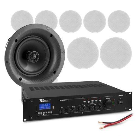 Profesjonalny system głośników sufitowych 8 x 8" FCS8  z wzmacniaczem bluetooth