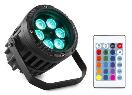 Reflektor zewnętrzny BWA63 LED AluPAR IP65 6x3W RGB IP65