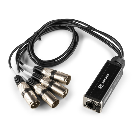 Splitter z 4 złączami XLR (męskimi) do RJ45 0,7m Pd Connex