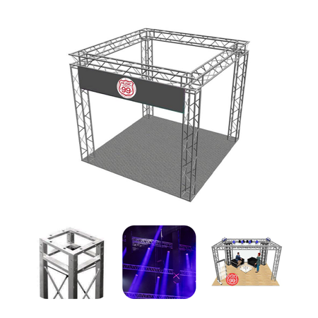 System kratownic czteropunktowych Quadro Budget 8x 2m