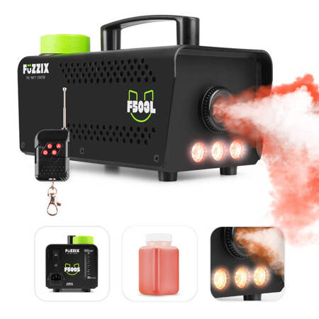 Wytwornica dymu F503L z efektem LED RGB Fuzzix + płyn gratis