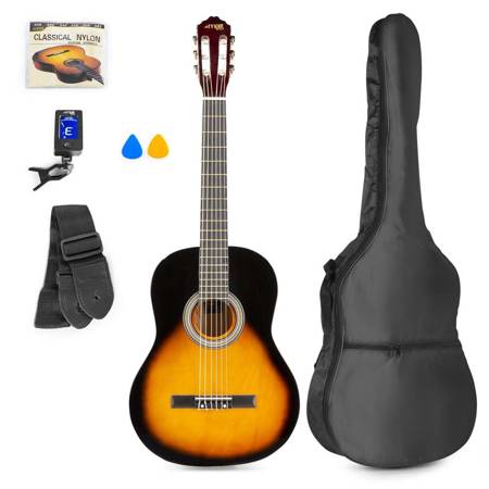 Zestaw: Gitara klasyczna 39'' SoloArt Max sunburst+ akcesoria