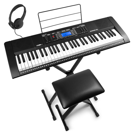 Zestaw: Keyboard 61-klawiszy czułych na dotyk Rhapsody61M Max + statyw, ławka, słuchawki