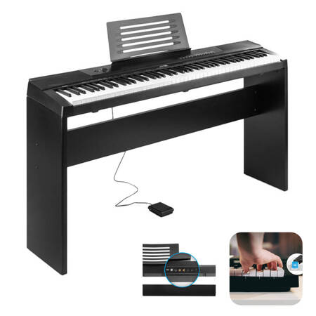 Zestaw: Pianino cyfrowe KB6W Max 88 klawiszami+ statyw