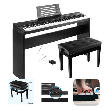 Zestaw: Pianino cyfrowe KB6W Max 88 klawiszami+ statyw