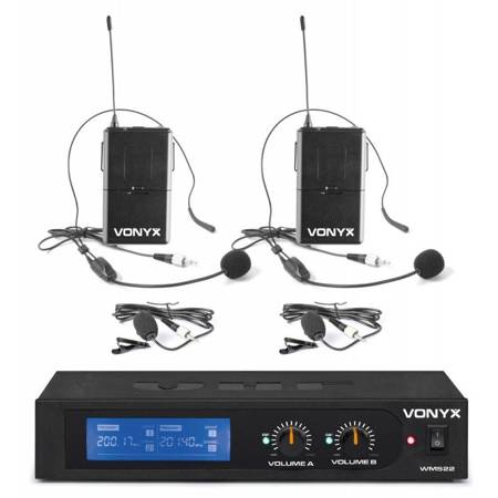 Zestaw mikrofonów nagłownych VHF Vonyx WM522B