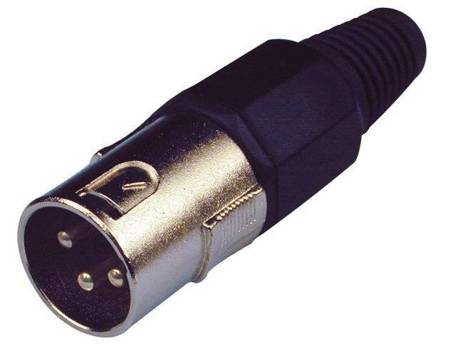 Złącze męskie XLR , 3-pin, metalowe - XLR-M